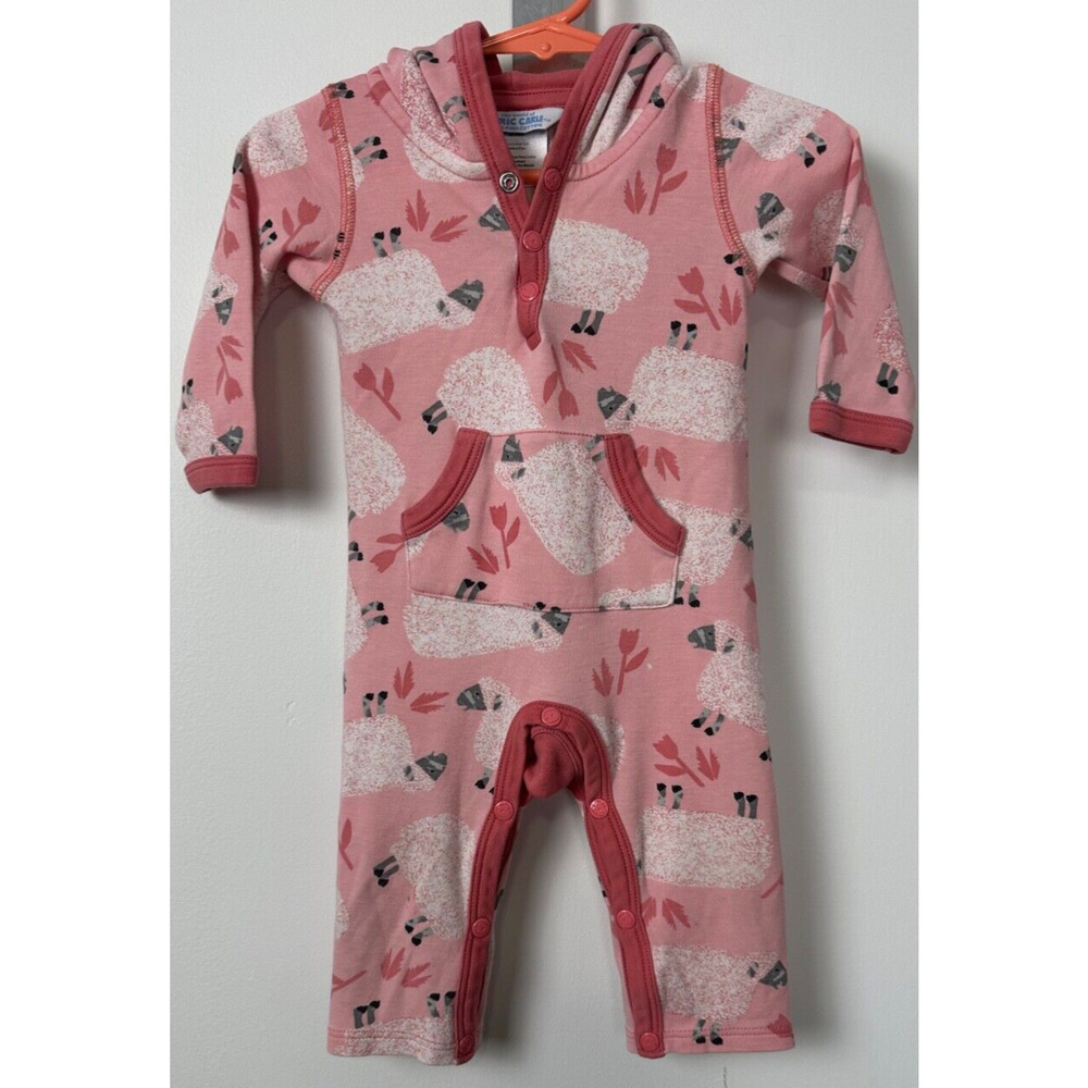 Eric Carle Lamb Sheep Pima Cotton Hooded Playsuit Romper Baby 6-9 m One piece B9